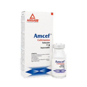 Amcef Solución Inyectable 1 g Frasco Ámpula De 3.5 mL