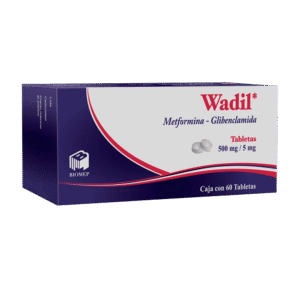 Metformina Glibenclamida Wadil 500 / 5 Mg Con 60 Tabletas