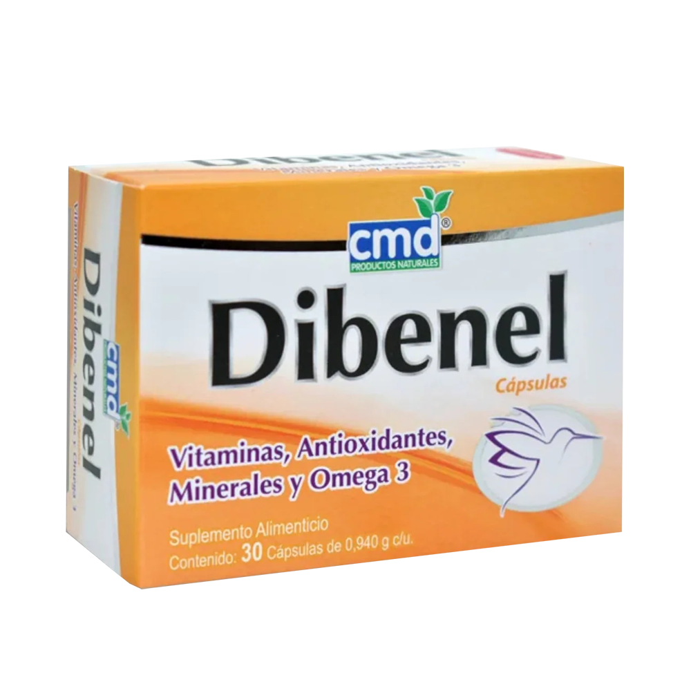 Dibenel Max 30 Caps Suplemento Vitamina Minerales Quercetina Y Omega 3 , 6 Cmd