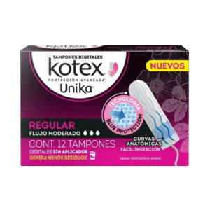 Tampones Kotex unika regular 12 piezas